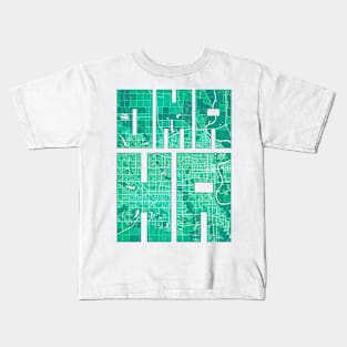 Omaha, USA City Map Typography - Watercolor Kids T-Shirt